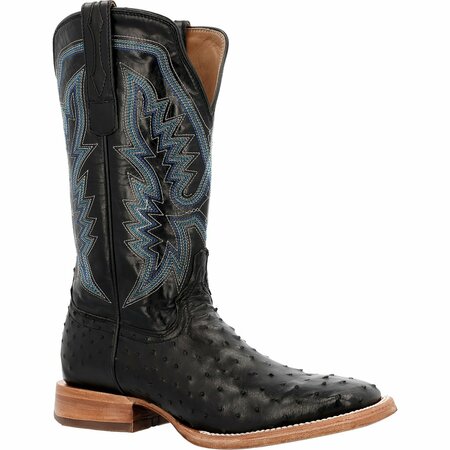 DURANGO Men's PRCA Collection Full-Quill Ostrich Western Boot, MIDNIGHT, M, Size 12 DDB0469